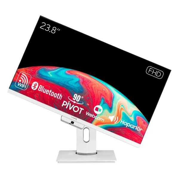 Turbox Tax2029 İ3 6100 16gb RAM 480gb SSD 23.8 İnç FHD Pivot Wi-Fi BT Webcam All İn One PC - Görsel 2