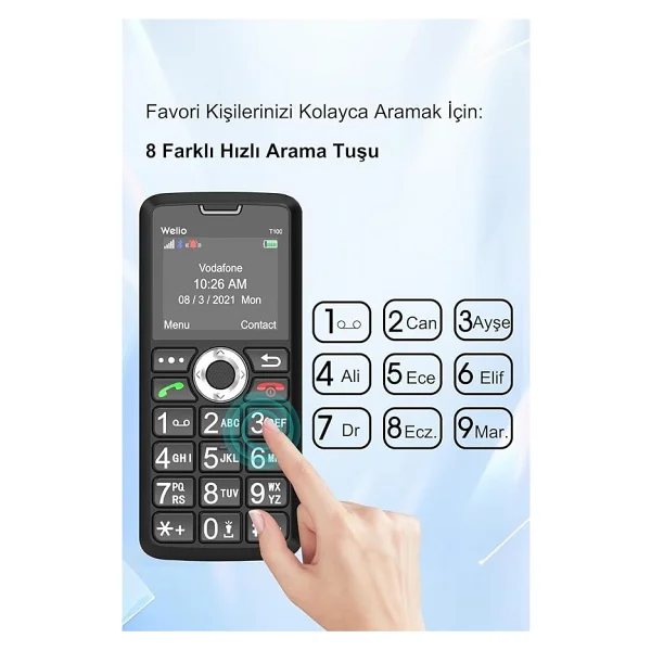 Welio Wkey T100 Tuşlu Telefon - Görsel 2
