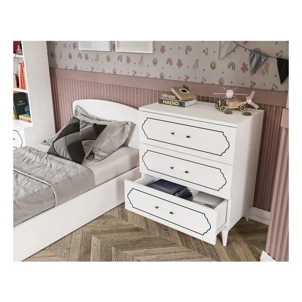 Hayal Modern Genç Odası Takımı Beyaz - 4 Parçalı Ve Tamamı Mdf - Görsel 6