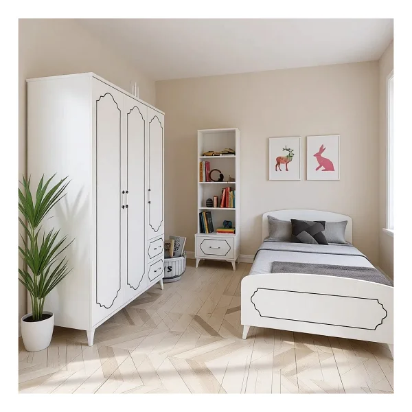 Hayal Modern Genç Odası Takımı Beyaz - 4 Parçalı Ve Tamamı Mdf - Görsel 7