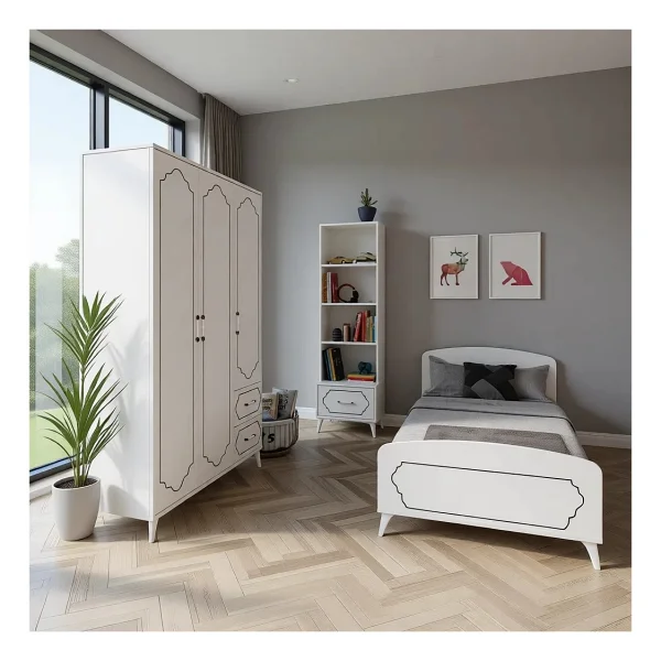 Hayal Modern Genç Odası Takımı Beyaz - 4 Parçalı Ve Tamamı Mdf - Görsel 9