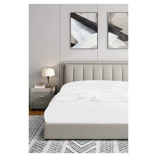 Soley Jersey %100 Doğal Pamuklu Tek Kişilik 100 X 200 Lastikli Çarşaf - Beyaz - 100 X 200 Cm - Görsel 5