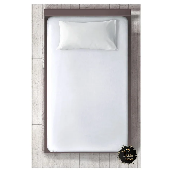 Soley Jersey %100 Doğal Pamuklu Tek Kişilik 100 X 200 Lastikli Çarşaf - Beyaz - 100 X 200 Cm - Görsel 8