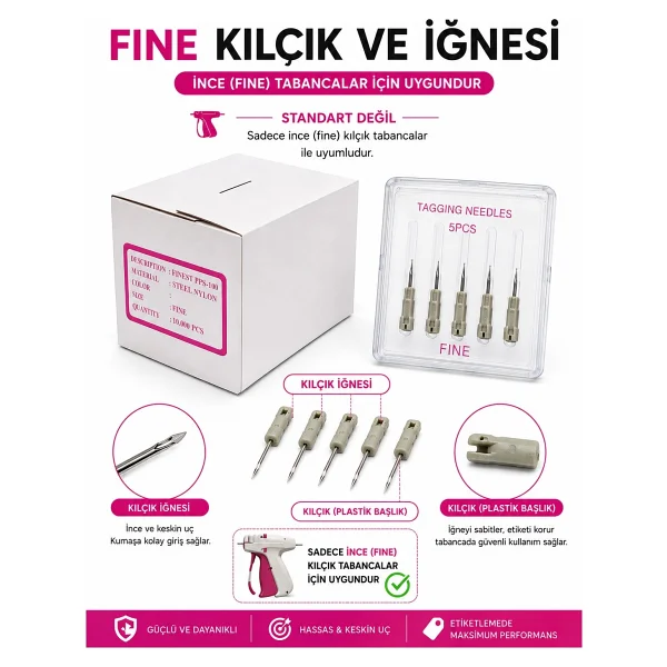 Kılçık Tabancası Ince Iğneli (Fine) - Kılçık Tabancası + Kılçık - Görsel 5