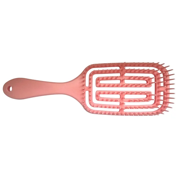 Croc Saç Fırçası Seti 2li Somon - Saç Açıcı Fırça, 3d Detangler Brush - Tarak Hediyeli - Görsel 3