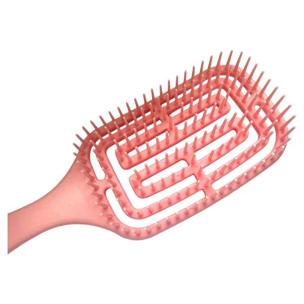 Croc Saç Fırçası Seti 2li Somon - Saç Açıcı Fırça, 3d Detangler Brush - Tarak Hediyeli - Görsel 4