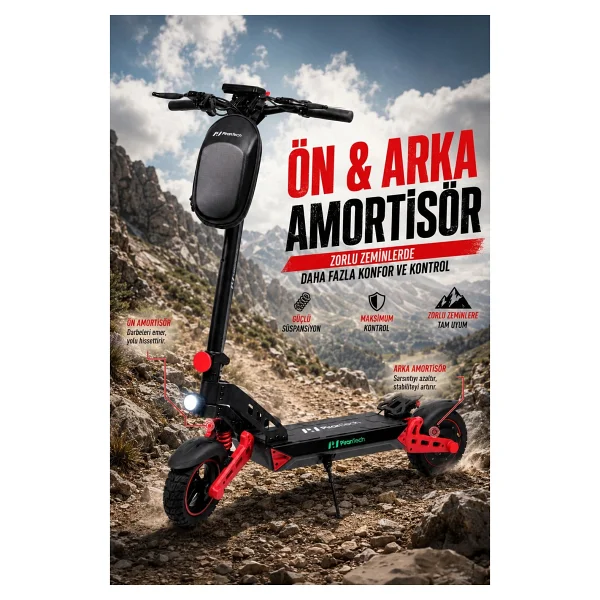 Pirantech D2 Pro 2000 W Elektrikli Scooter - Görsel 4