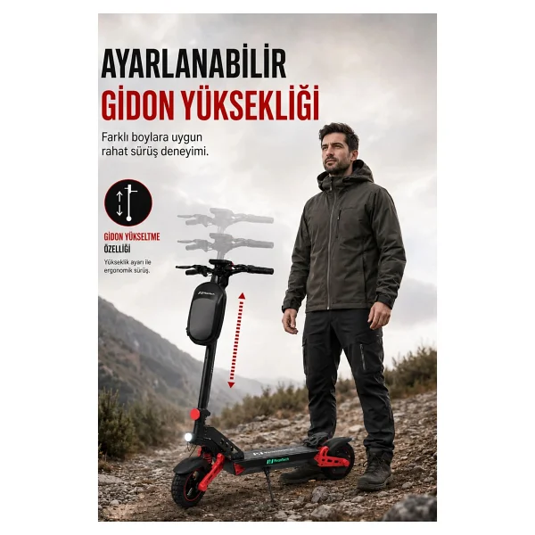 Pirantech D2 Pro 2000 W Elektrikli Scooter - Görsel 7