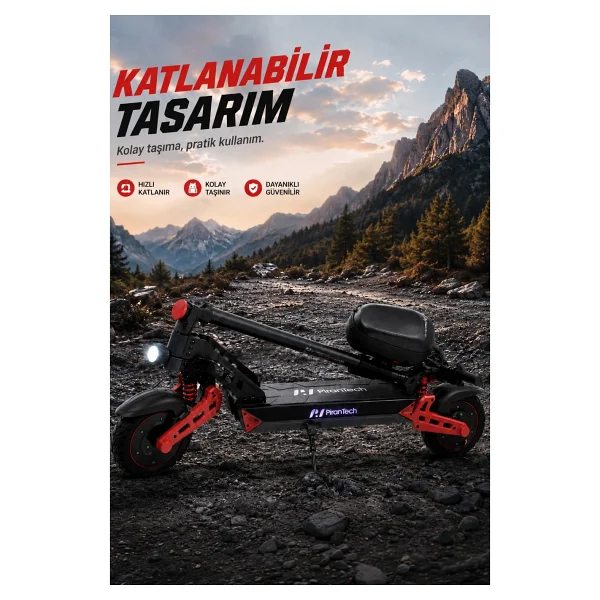 Pirantech D2 Pro Max 3000 W Elektrikli Scooter - Görsel 4
