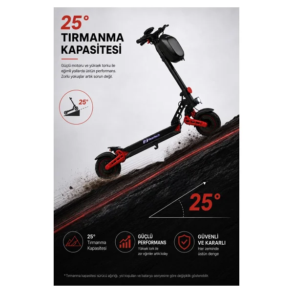Pirantech D2 Pro Max 3000 W Elektrikli Scooter - Görsel 5