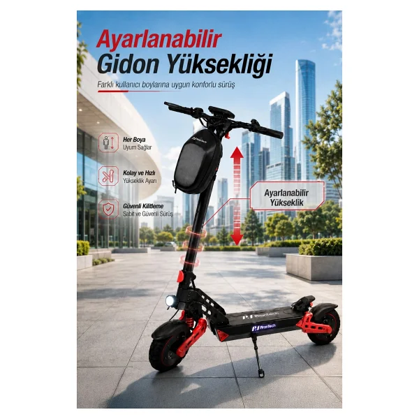 Pirantech D2 Pro Max 3000 W Elektrikli Scooter - Görsel 7