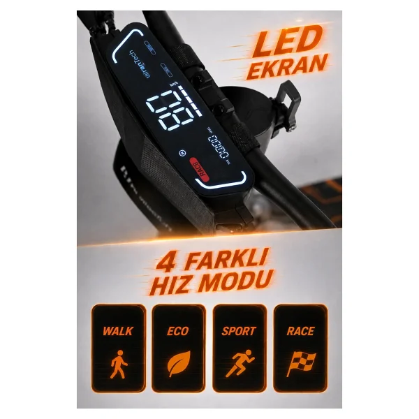 Pirantech F1 1000 W Katlanabilir Elektrikli Bisiklet - Görsel 6