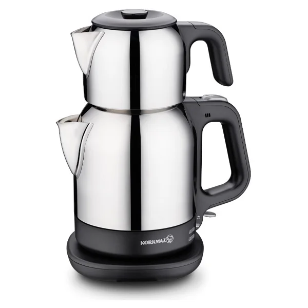 Korkmaz A359-12 Demkolik Inox Siyah 1600 W Çelik Çay Makinesi - Görsel 2