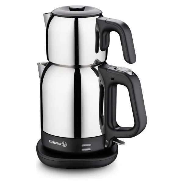 Korkmaz A359-12 Demkolik Inox Siyah 1600 W Çelik Çay Makinesi - Görsel 3
