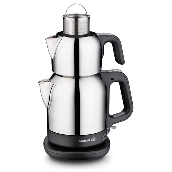 Korkmaz A359-12 Demkolik Inox Siyah 1600 W Çelik Çay Makinesi - Görsel 4