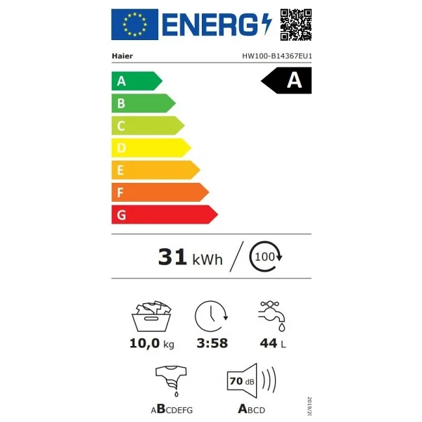 Haier Hw100-B14367eu 1400 Devir 10 Kg Çamaşır Makinesi - Görsel 7