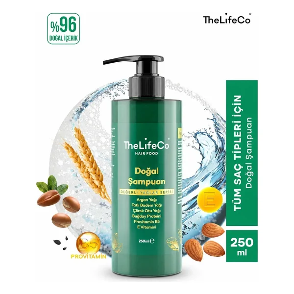 The Lifeco Hairfood Değerli Yağlar Serisi Doğal Şampuan 250 Ml - Görsel 8