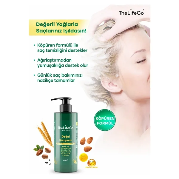 The Lifeco Hairfood Değerli Yağlar Serisi Doğal Şampuan 250 Ml - Görsel 5