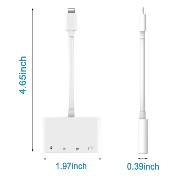 Alfais 4333 Apple Lightning To USB Lightning Micro Sd Tf Kart Okuyucu Çevirici Dönüştürücü Adaptör Alfaisal4333 - Görsel 2
