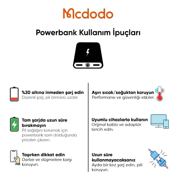 Mcdodo Mc-9930 20000 mAh Hızlı Şarj Owerbank - Görsel 6