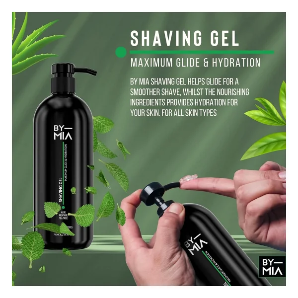 By Mıa Traş Jeli 750ml Aloe, Mentol Ve Çay Ağacı Yağı İle Zenginleştirilmiş Hassas Tıraş İçin Maksimum Kayganlaştırır Ve Nemlendirir - Görsel 2