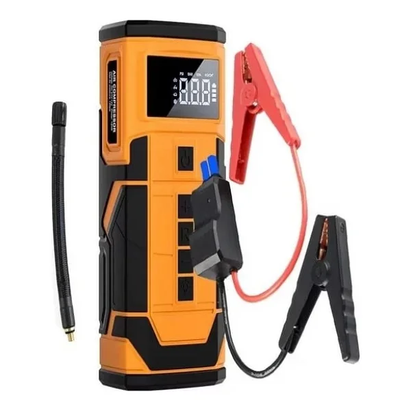 Auhma A5577 4'Ü 1 Arada Akü Takviyeli Şarjlı Hava Pompası 8.000 Mah Powerbank & Dijital Fener - Görsel 6