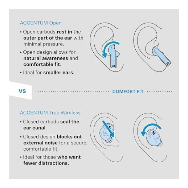 Sennheiser Accentum Open TWS Pembe Kulak İçi Bluetooth Kulaklık - Görsel 6