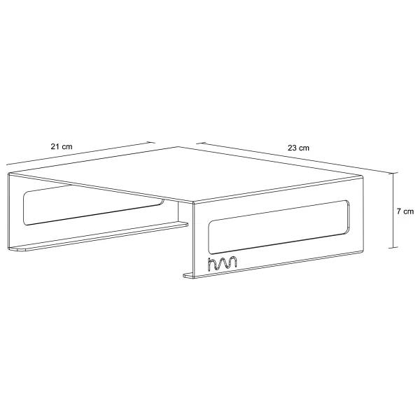 Hansdo - Monitör Standı - Laptop Standı - Monitör Yükseltici - Metal - Siyah - Sms2bl - Görsel 5