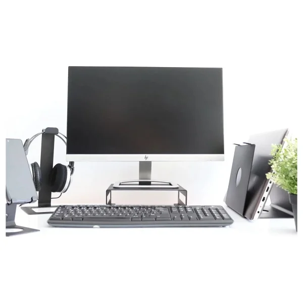 Hansdo - Monitör Standı - Laptop Standı - Monitör Yükseltici - Metal - Siyah - Sms2bl - Görsel 6