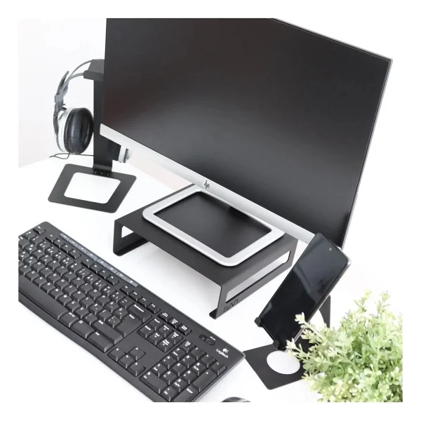 Hansdo - Monitör Standı - Laptop Standı - Monitör Yükseltici - Metal - Siyah - Sms2bl - Görsel 7