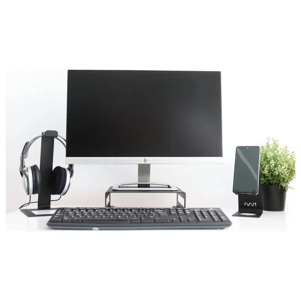 Hansdo - Monitör Standı - Laptop Standı - Monitör Yükseltici - Metal - Siyah - Sms2bl - Görsel 8