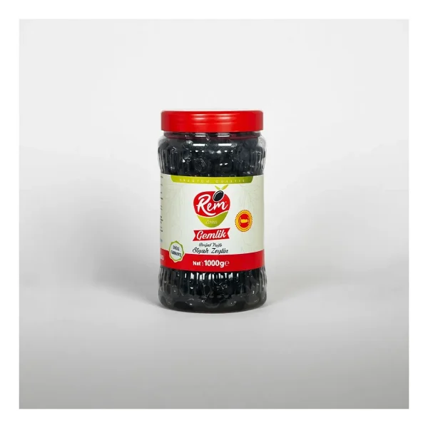 Rem Gemlik Doğal Yağlı Siyah Zeytin 1 Kg - Görsel 2