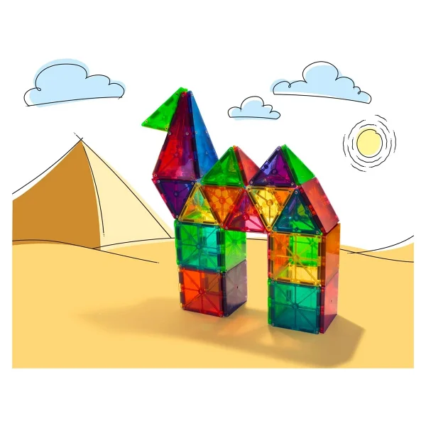 MAGNA-TILES - Clear Color Manyetik Bloklar - 100 Parça - Görsel 2