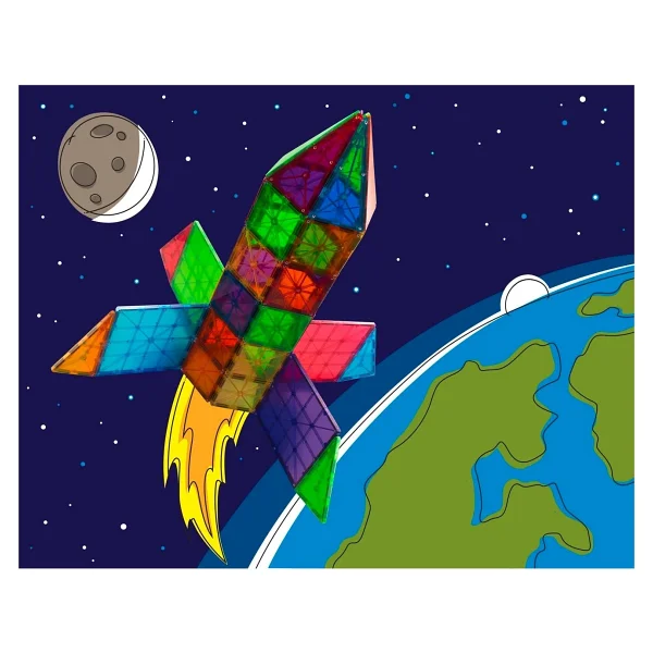 MAGNA-TILES - Clear Color Manyetik Bloklar - 100 Parça - Görsel 3