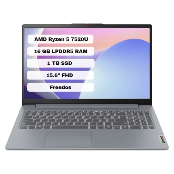 Lenovo Ideapad Slim 3 15amn8 82xq012etx R5-7520u 16 GB 1 TB SSD 15.6" Dos FHD Dizüstü Bilgisayar - Görsel 5