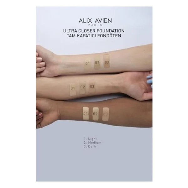 Alix Avien Ultracloser E Ve C Vitaminli Spf 35 03 50 Ml Likit Fondöten - Görsel 3