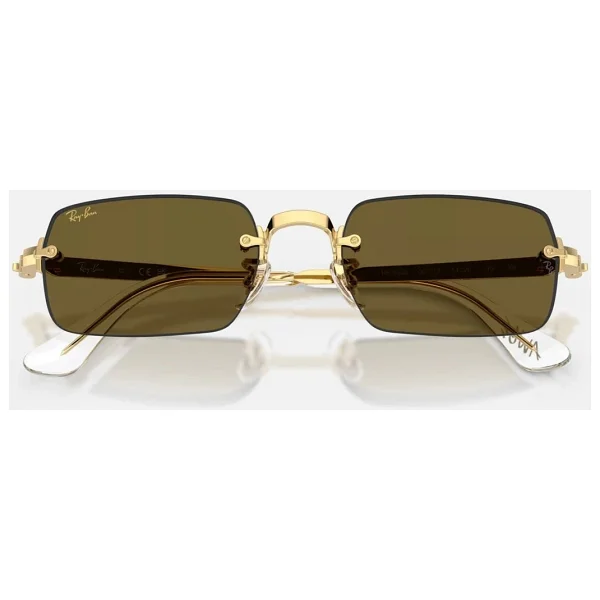 Ray-Ban By Asap Rocky 3928 001/73 Gold-Dark Brown Polarize Güneş Gözlüğü - Görsel 4
