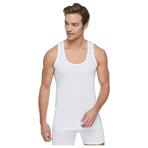 Tutku Erkek Gri 6'lı %40 Pamuk %60 Polyester Atlet - Görsel 3