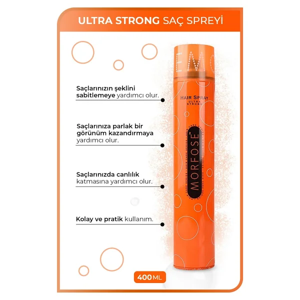 Morfose Ultra Strong 400 Ml Saç Spreyi - Görsel 6