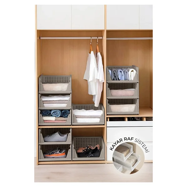 Kitchen Life 3'lü Kayar Raf Sistemi Dolap İçi Düzenleyici Çekmece Ve Çok Amaçlı Organizer - Görsel 5