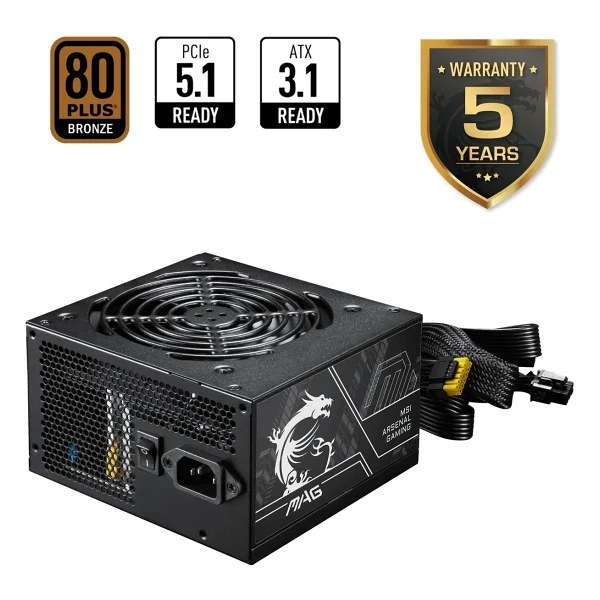 Msı Mag Forge 141a B75 Tempered Glass 750w 80+ Bronze Gen5 Atx Mid Tower Kasa - Görsel 5