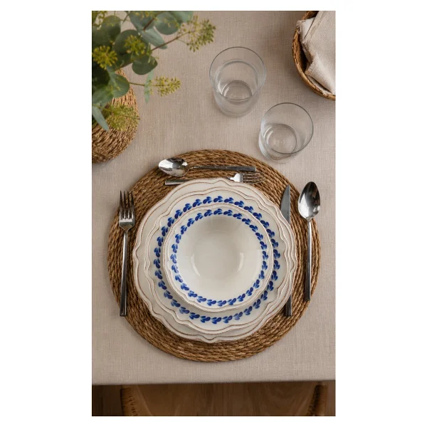 Bernardo Blue Flower 24 Parça Yemek Takımı - Görsel 3