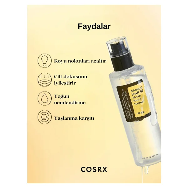 Cosrx Advanced Snail 96 Mucin Power Essence 100 Ml Salyangoz Ekstreli Esans - Görsel 5