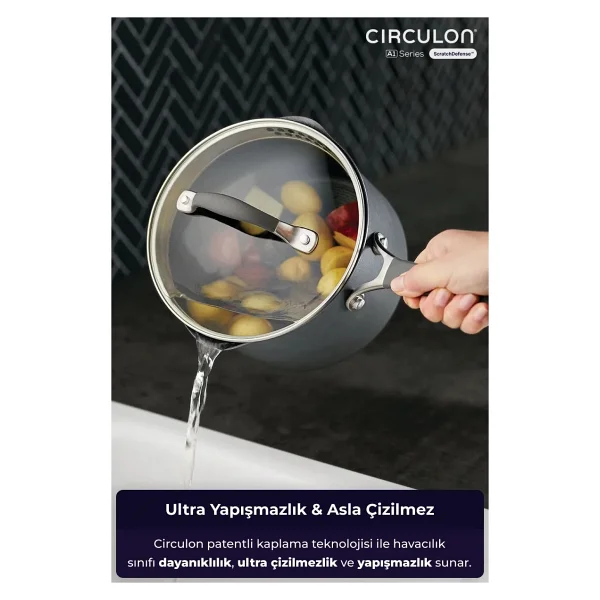 Circulon Kapaklı 18 cm Sos Tenceresi - Görsel 9