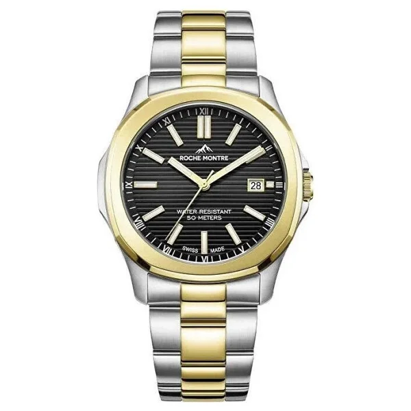 Roche Montre Rmg6005-05 Altın-Siyah Erkek Kol Saati - Görsel 3