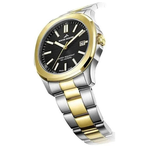 Roche Montre Rmg6005-05 Altın-Siyah Erkek Kol Saati - Görsel 5