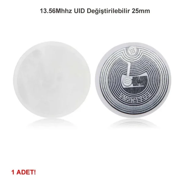 13.56mhz Uıd Değiştirilebilir 25mm Rfid Etiket NFC Okunabilir Yazılabilir Göstergeç 13.56 MHz Kapı Geçiş Ürün Depo Personel Takip Market Mobil Ödeme Akıllı Reklam Iso14443a Manyetik Sticker Proximity - Görsel 2