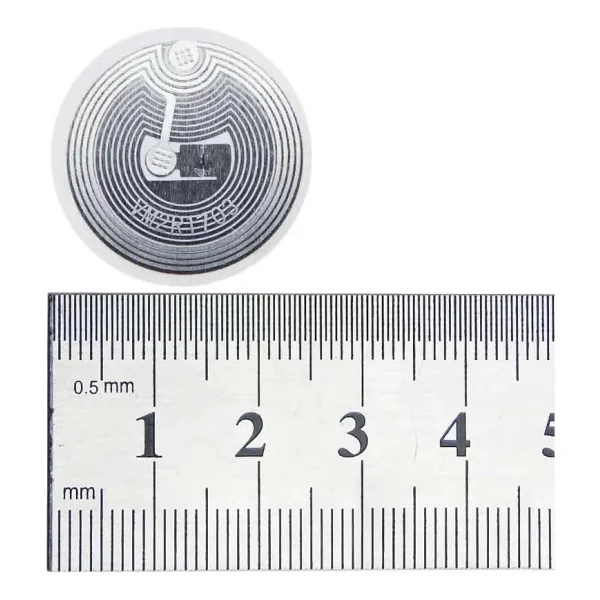 13.56mhz Uıd Değiştirilebilir 25mm Rfid Etiket NFC Okunabilir Yazılabilir Göstergeç 13.56 MHz Kapı Geçiş Ürün Depo Personel Takip Market Mobil Ödeme Akıllı Reklam Iso14443a Manyetik Sticker Proximity - Görsel 3