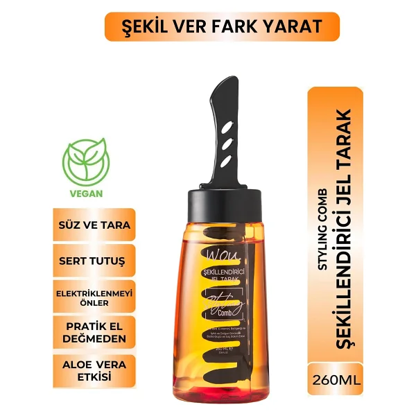 Wou World Of Unique Saç Şekillendirici 260 Ml Jel Tarak - Görsel 5