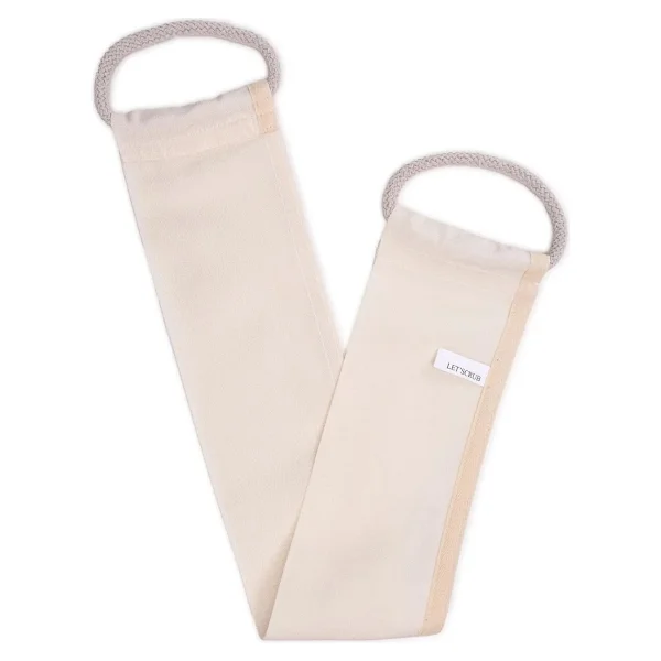 Let'scrub Krep Sırt Banyo Duş Kesesi %100 Floş Ipek Kadın Ve Erkekler Için Peeling 15x85 Cm - Görsel 4